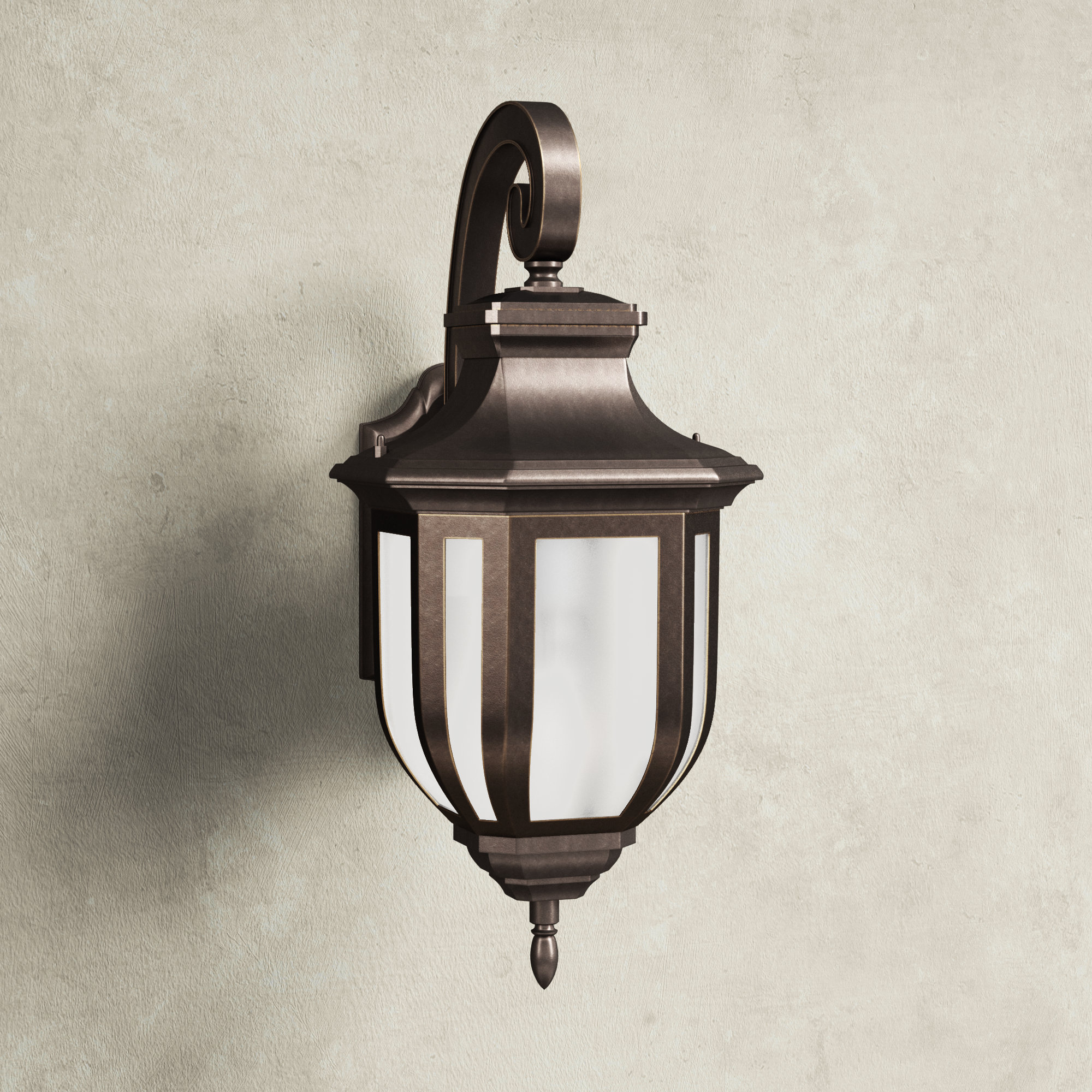 Carterton Single Light Outdoor Aluminum LED Wall Light, 21.25" H x 9" W x 11.75" D, No, Antique Bronze