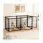 Cage pour chien chenil pour petits chiens de taille moyenne, parc pour chiots avec dessus, cage pour animaux, intérieur, noir.-110833135