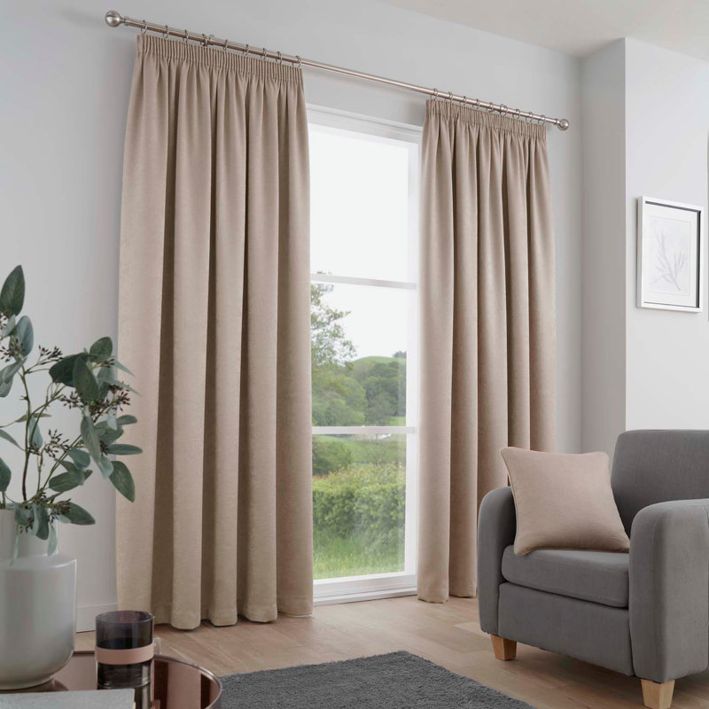 Galaxy Room Darkening Curtain Pair, Width 229 x Drop 229 cm, Natural