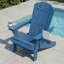 Ensemble de 2 chaises Adirondack en PEHD bleu avec porte-gobelet et téléphone (ensemble de 2)-908311445