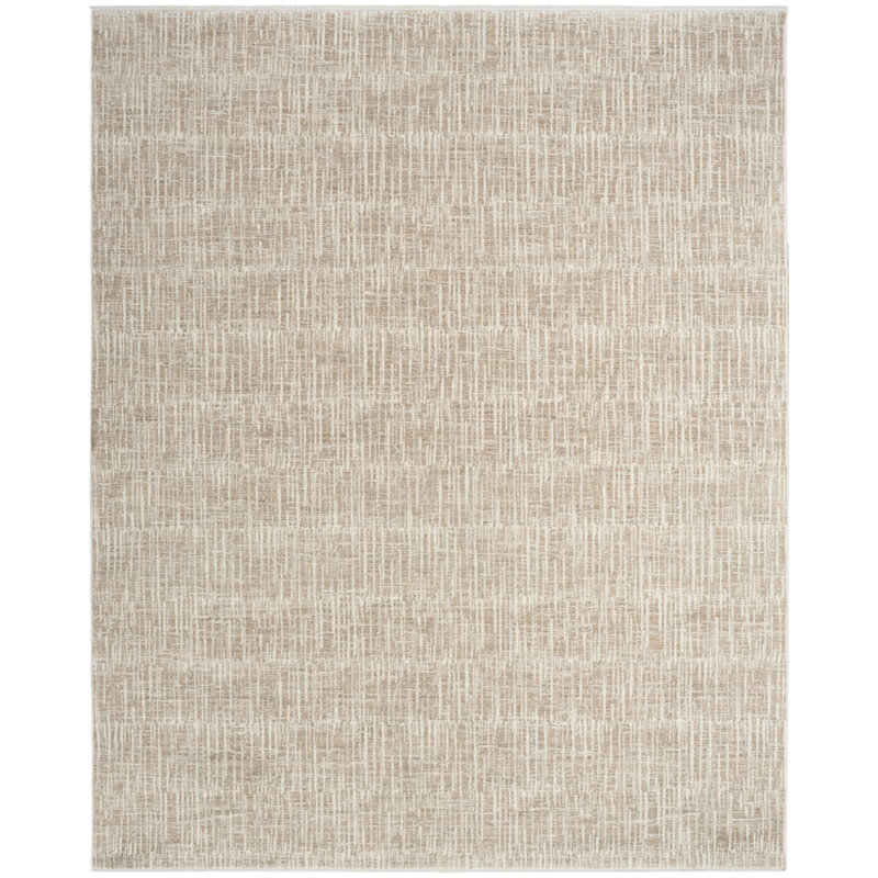 Calvin Klein CK079 Notes  Ivory Grey Modern Indoor Rug, Rectangle 7'10" x 9'10"
