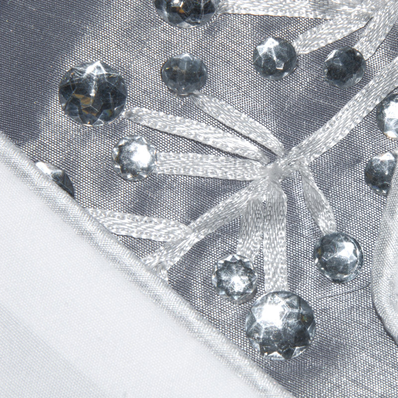 42" Silver Gray Polyester Snowflake Tree Skirt
