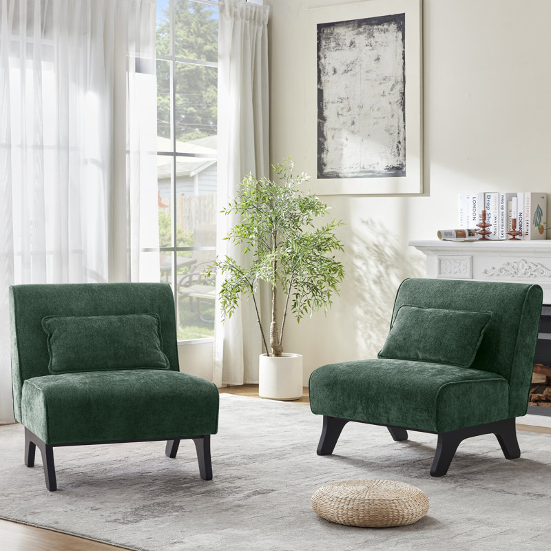 Upholstered Accent Chair, Green