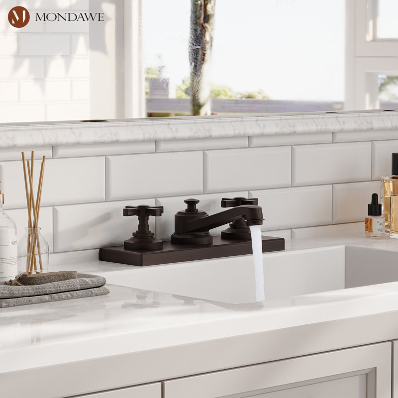Essex Traditional Matte Black Brass 8" Widespread Bathroom Faucet