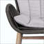 Chaise de patio d'extérieur en bois d'eucalyptus clair et corde