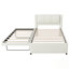 Lit plateforme tapissier avec lit gigogne multifonctionnel, robuste et confortable