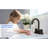 Oil Rubbed Bronze Rv Bathroom Faucet - 2 Handles. Modern Sink For 2/3 Hole. Solid Brass Plastic Structure, Stainless Steel 30 Minutes Quick Installation Method Easy Procedure-128924256