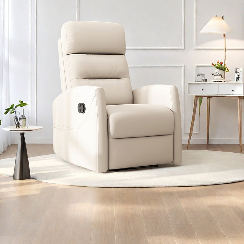 Ergonomic sponge comfortable recliner, Beige Technology Cloth Fabric