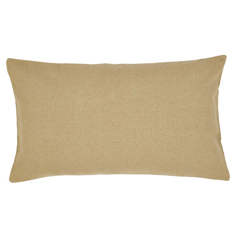 Tan Cotton Burlap King Sham with Button Closures