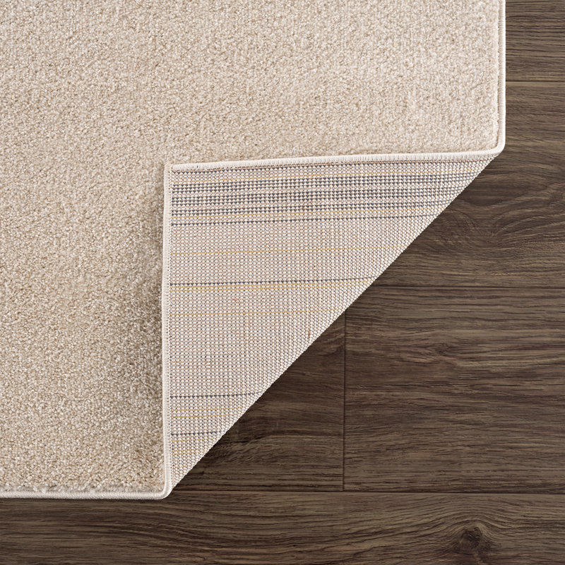 DEC150A Cream Blush Pink Diagonal Lines Area Rug, Rectangle 4' x 6'