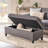 Gray Fabric Living Room - 50"Depth X 20.5"Width 18.3"Height Storage & Comfort 49.74D 20.06W 18.30H Redefine Your-1627735232