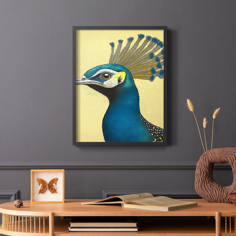 ANIMALS Series CECLXV - reproduction encadrée de qualité supérieure - prête à être accrochée - aucun clou requis, Noir