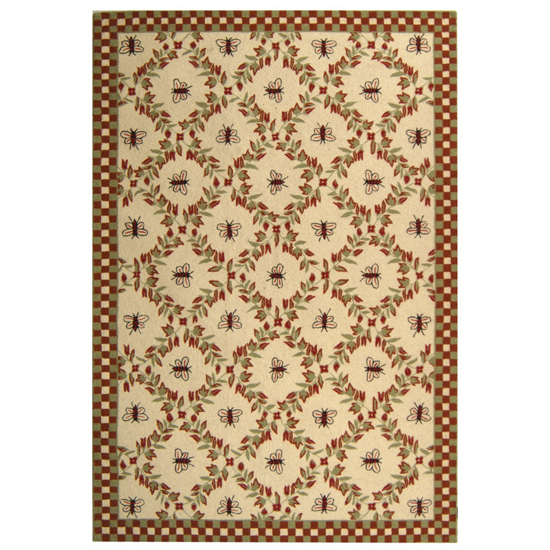 Tapis en laine crocheté à la main Roxane, Rectangle 6 pi x 9 pi