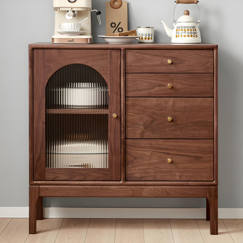 Commode d'appoint multifonctionnelle en bois massif, H 35,43 po x l 35,43 po x P 15,74 po