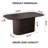 63" Modern Large Dining Table With Vertical Striped Base, Rectangle Kitchen Dinner Table For Dining Room-730186703