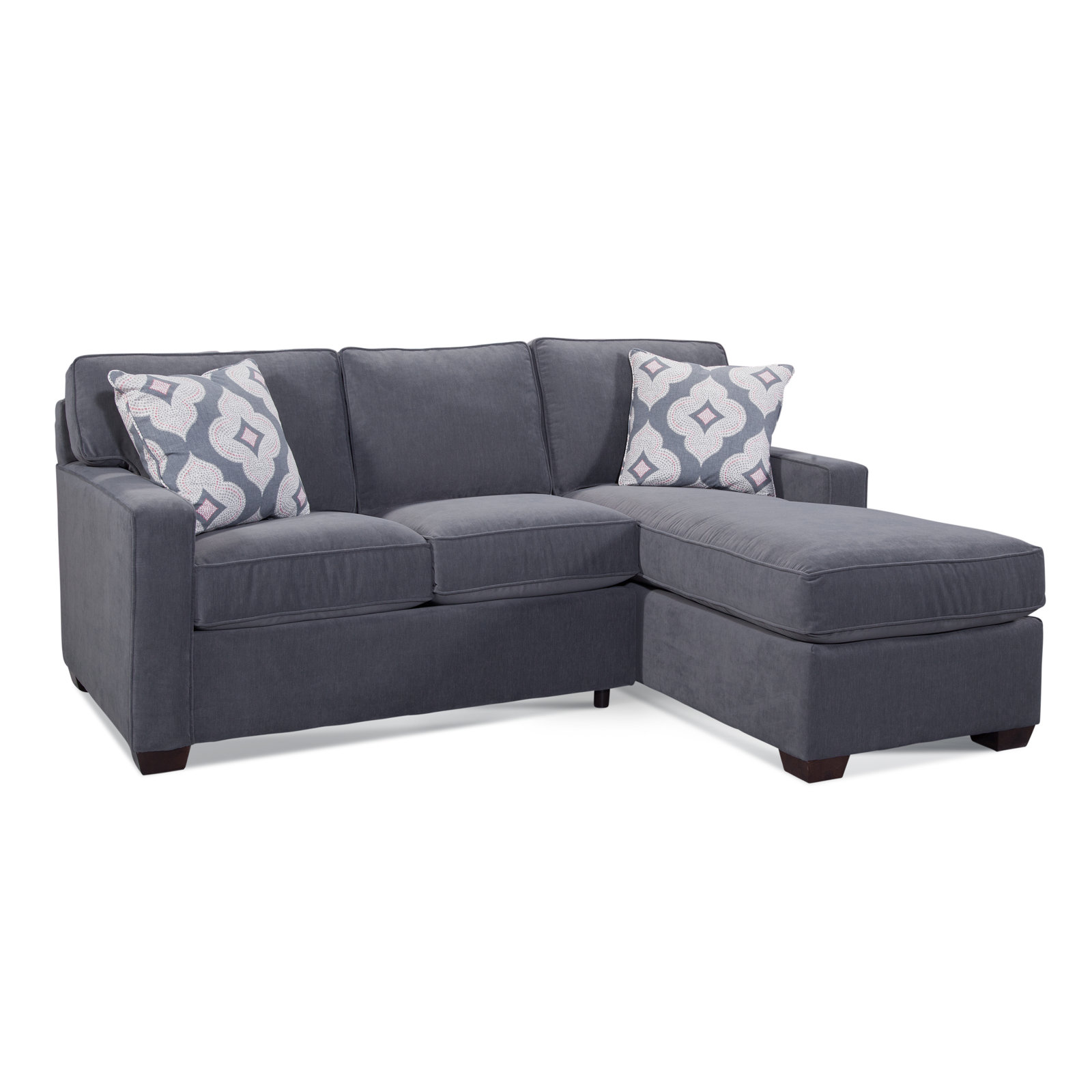 Ellora Upholstered L-Shaped Sectional Right Hand Facing, Basic Gray; 0317-83, Right Hand Facing, Honey