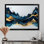 Golden Silence of Minimal Marble River I - abstrait minimalisme, art mural