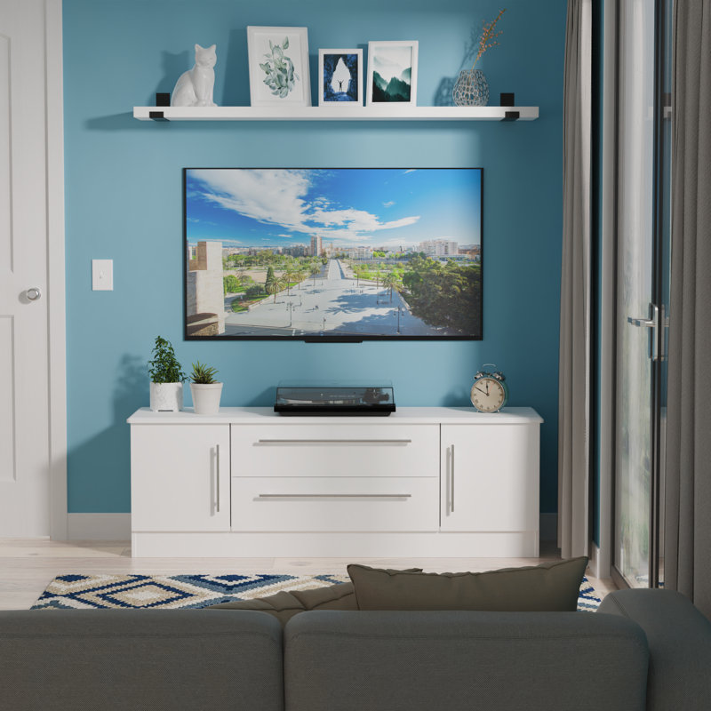 Beyhan Unfinished TV Stand for TVs up to 65", White