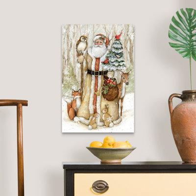 Meadowbrook " Woodland Santa " by Susan Winget Painting Print