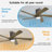 5 Solid Wood Blades Indoor Ceiling Fan With Light Kit And Remote Quiet DC Motor-437134177-458786185