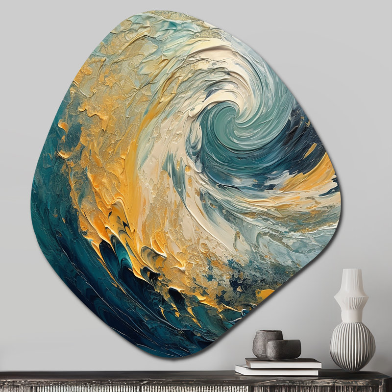 Wendell - Art abstrait en forme de nébuleuse spirale abstraite en métal, H 28 po x l 25 po