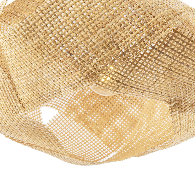 16cm H Rattan Drum Pendant Shade ( No Direct Attachment Method ) in Brown