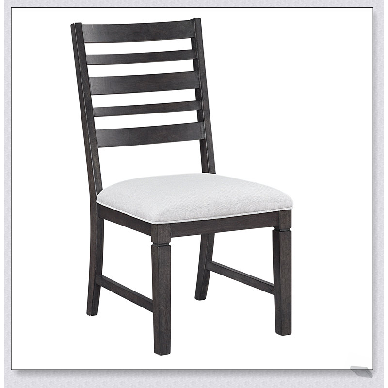 Ensemble de 2 chaises d'appoint de style classique avec finition espresso foncé et siège rembourré en bois, élégantes et confortables