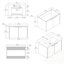 Meuble-lavabo flottant avec lavabo, porte à fermeture en douceur, lavabo en céramique, contreplaqué-426142378-426142383
