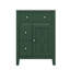 Armoire de lavabo de salle de bain 24 po, design contemporain avec vasque en céramique - 2 tiroirs + porte à fermeture en douceur-121088151