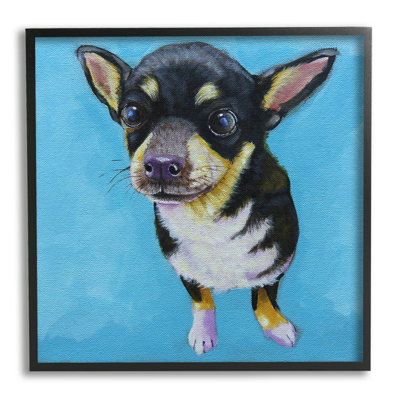 «Blue Vivid Chihuahua», estampe numérique par Lucia Stewart