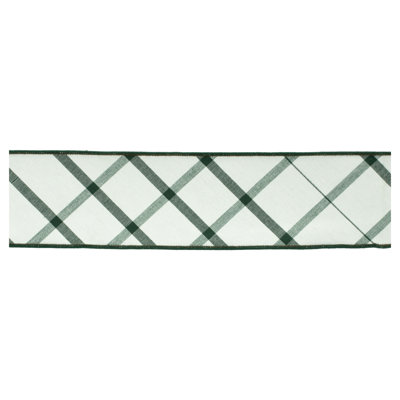 Plaid Wired Ribbon 4" x 5 Yds
