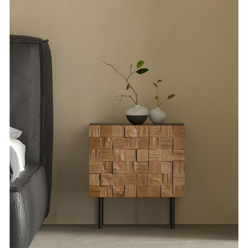Table de chevet Zen Style, fabriquée en bois de pin, convenant à la chambre à coucher
