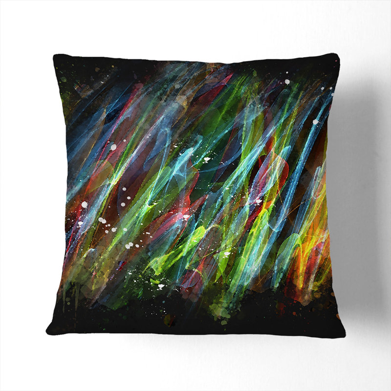 Rainbow Smoke Vol (5) Square Throw Cushion, 55cm H x 55cm W x 20cm D, Stone