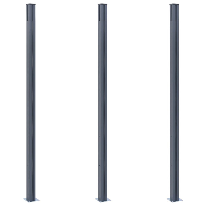 Ventanas 185cm H x 12cm W Silver Metal Fencing