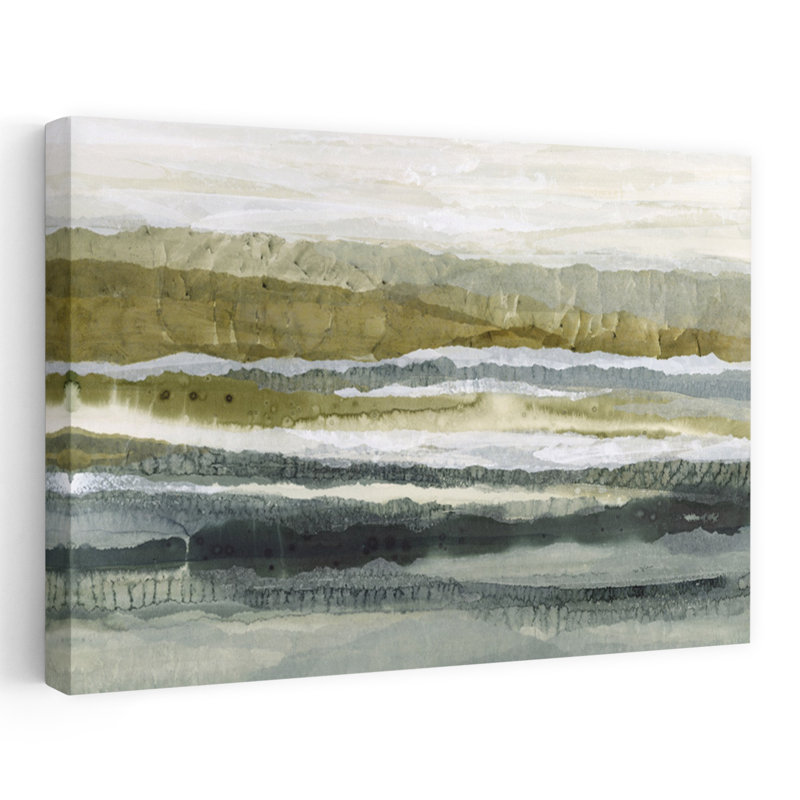 Art contemporain contemporain, paysage abstrait moderne, H 40 po x l 60 po