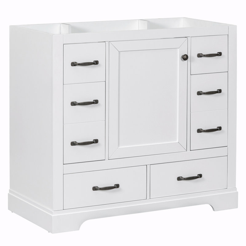 Shaneta 35.5'' Single Bathroom Vanity Base Only, White