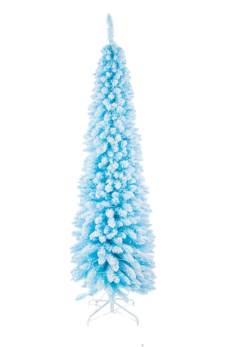 The Holiday Aisle® Flocked Sky Blue Plastic Fir Tree - Wayfair Canada