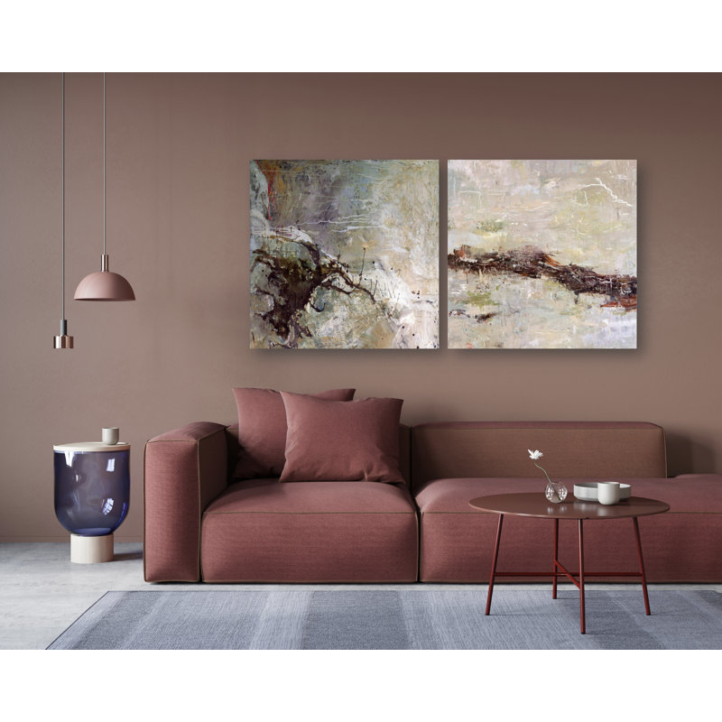 Mystic Print by John Beard, 20" H x 20" W x 3" D, Brown Floater Framed