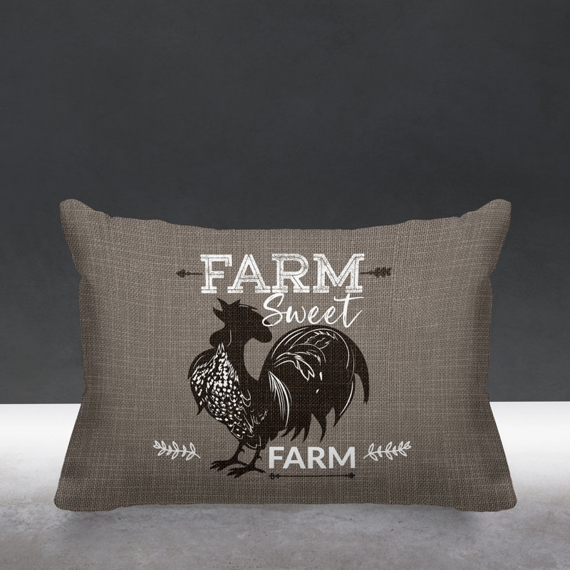 Coussin intérieur / extérieur Cooper Farm House Rooster, Ombre