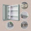 Pharmacie à DEL sans cadre avec miroir et 2 tablettes réglables l 20 po x H 26 po Livvi-1258817827