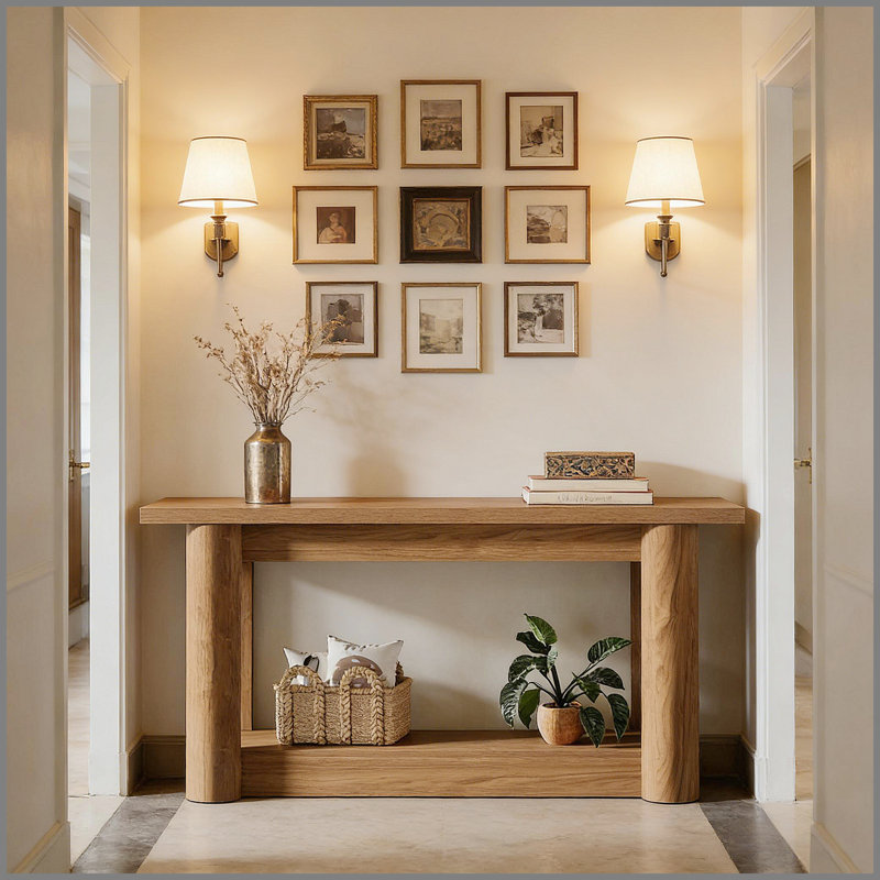 2-Tier Console Table | Entryway Table | Sofa Table With Storage | Gift Idea, Brown