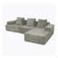 Canapé modulaire à compression avec méridienne confortable, canapé en forme de L sans siège avec assise profonde, canapé-lit modulaire minimaliste