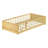 Twin Size Floor Platform Bed With Built-In Book Rack-340102642
