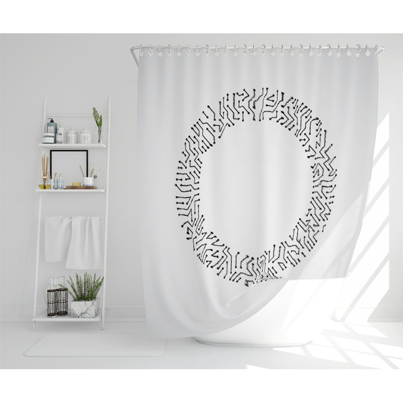 Dilyara Polyester Shower Curtain Set