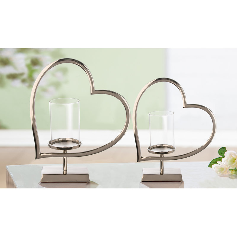 Aluminum Tabletop Hurricane, 34cm H x 27cm W x 8cm D