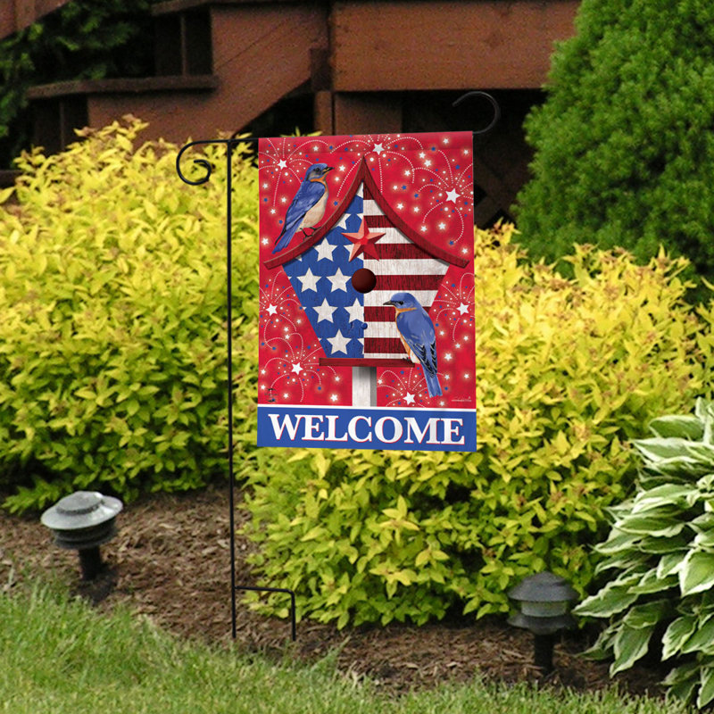 Drapeau du jardin des merles bleus américains