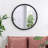 Circle Mirror with Metal Beaded Frame
