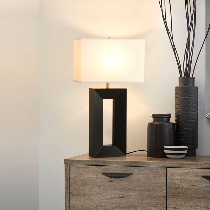 Lampe de table sur pied Julie, Ébène