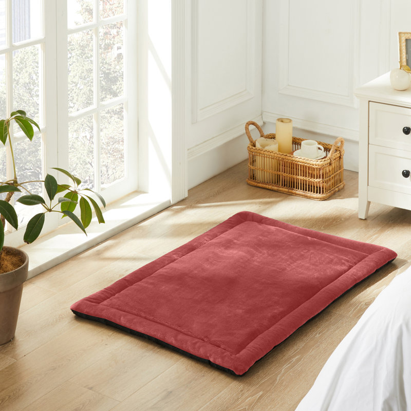 Tapis de lit pour chien Mckoy, Bourgogne, H 1,5 po x l 30 po x P 19 po