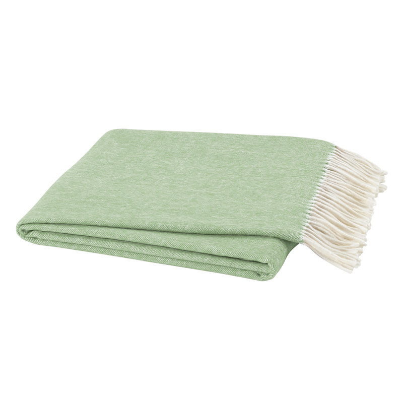 Italian Herringbone Throw Blanket, Agave